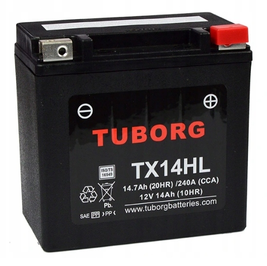 Akumulator Tuborg TX14HL 12V 14Ah 240A Harley YTX14L YTX14HL Sportster