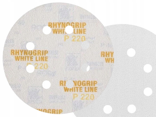 Indasa White Papier ścierny Krążek Krążki ścierne na rzep 8H 125 mm P 220