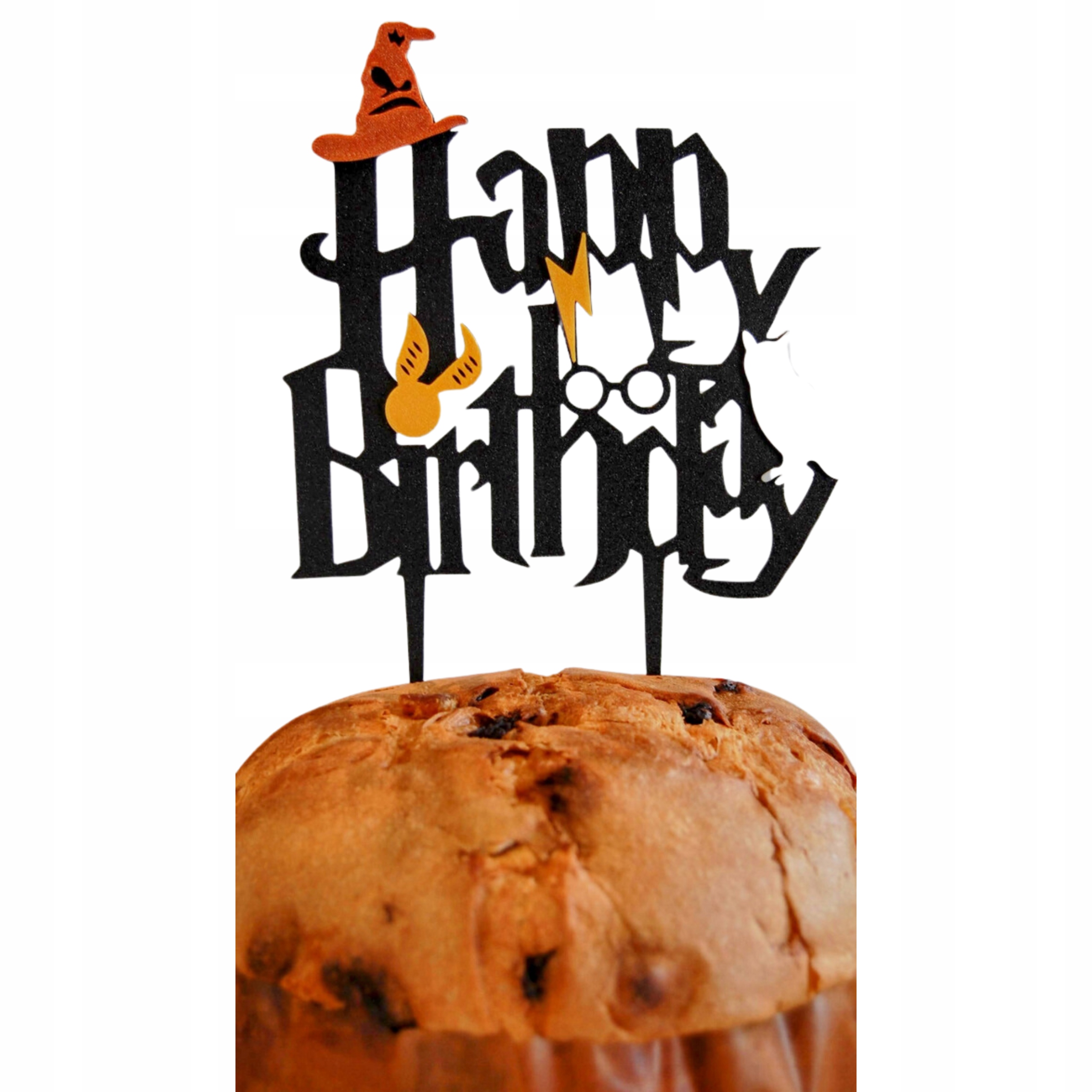 Harry Potter stílusú szülinapi topper HP Happy Birthday torta rajongónak