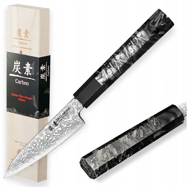Malý lúpací nôž Paring 105 mm Dellinger Carbon Fiber Octagon