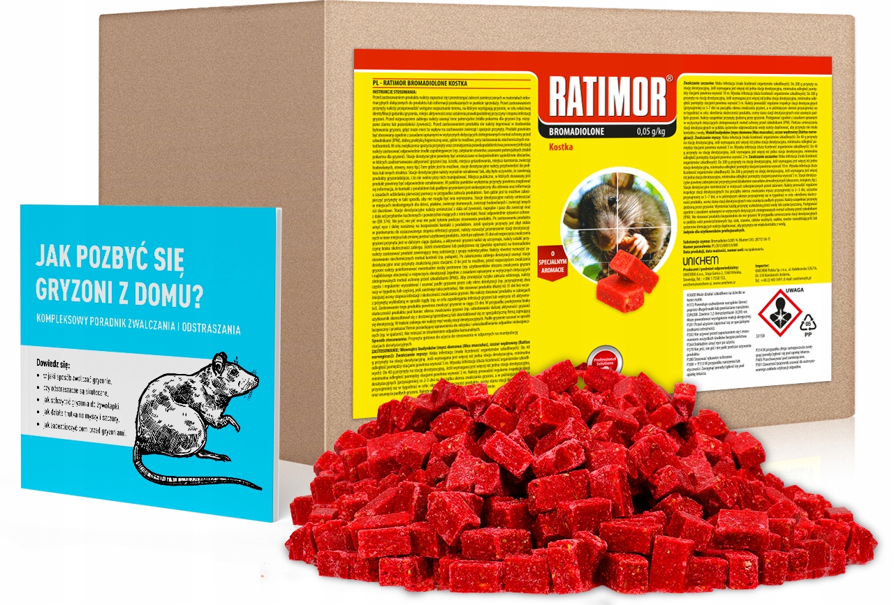 Trutka Trucizna Mała Kostka Na Szczury Myszy 10KG