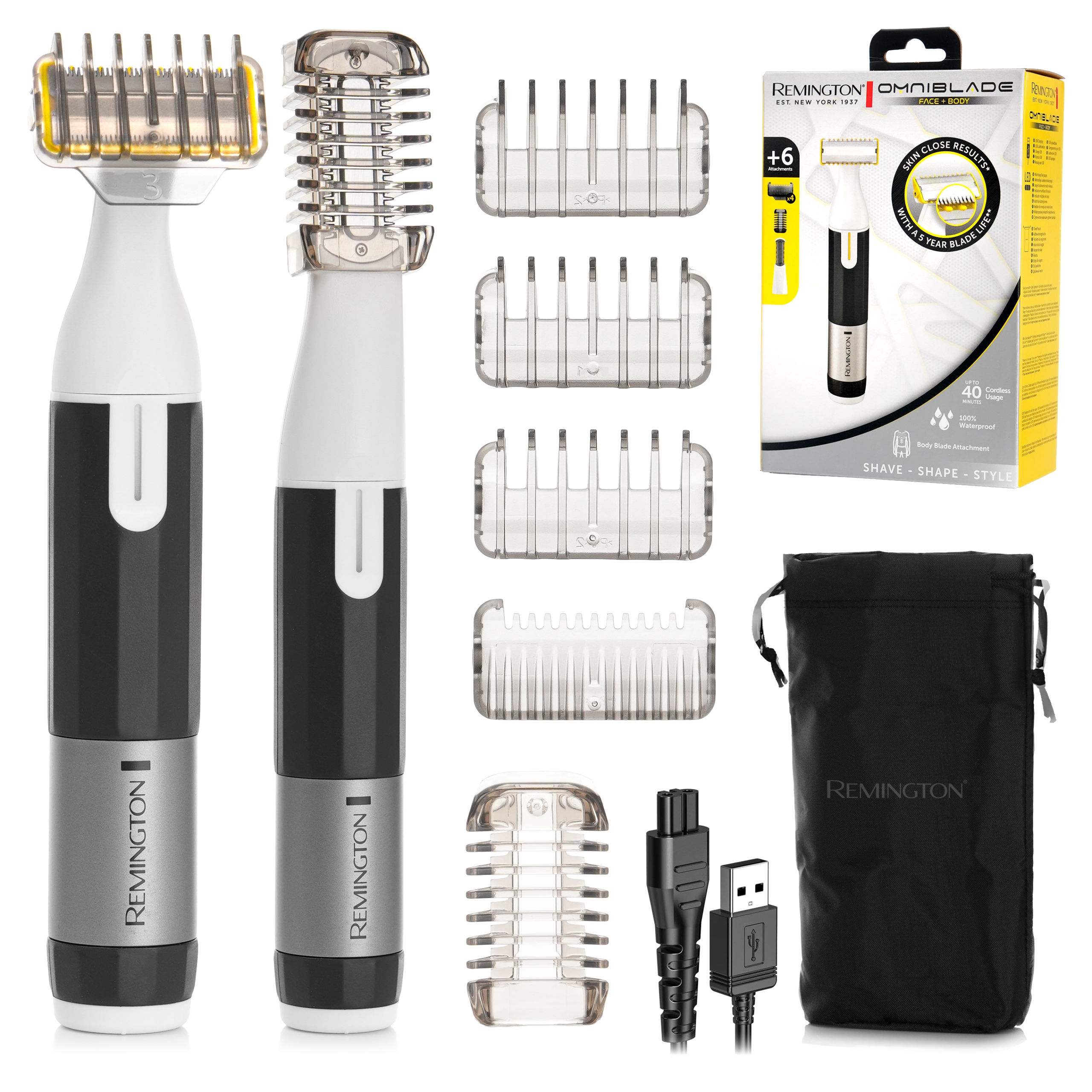 Remington HG3000 Golarka Trymer 3w1 Wodoodporna Nasadki Do Ciała I Twarzy