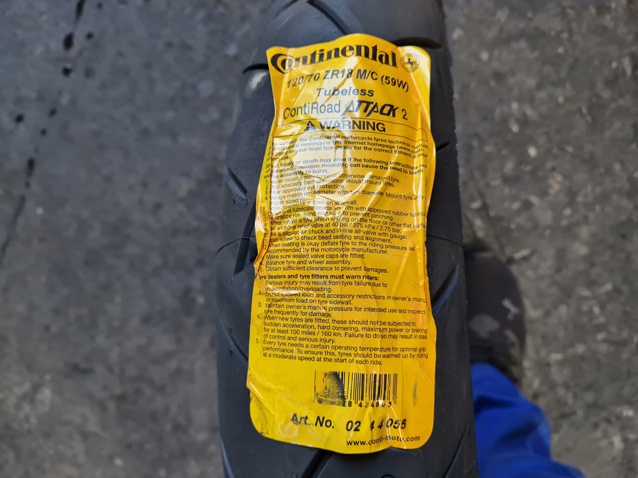 

120/70R18 120/70ZR18 Continental ContiRoadAttack 2