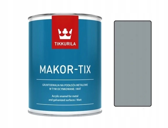 Makortix farba na strechu, pozinkovaná 10L šedá metalická Tikkurila