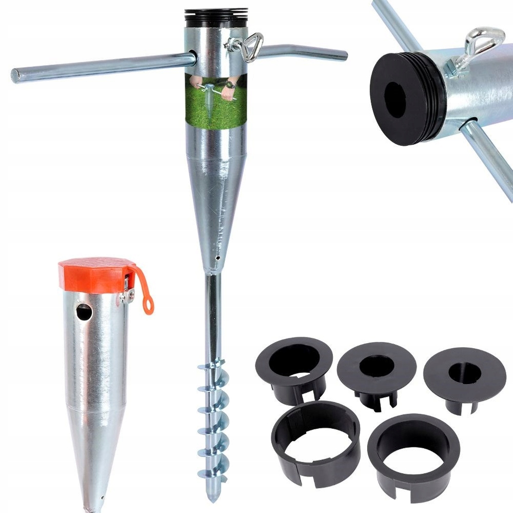 Stojan na zahradní plážový slunečník šroubovací kovový plážový zahradní