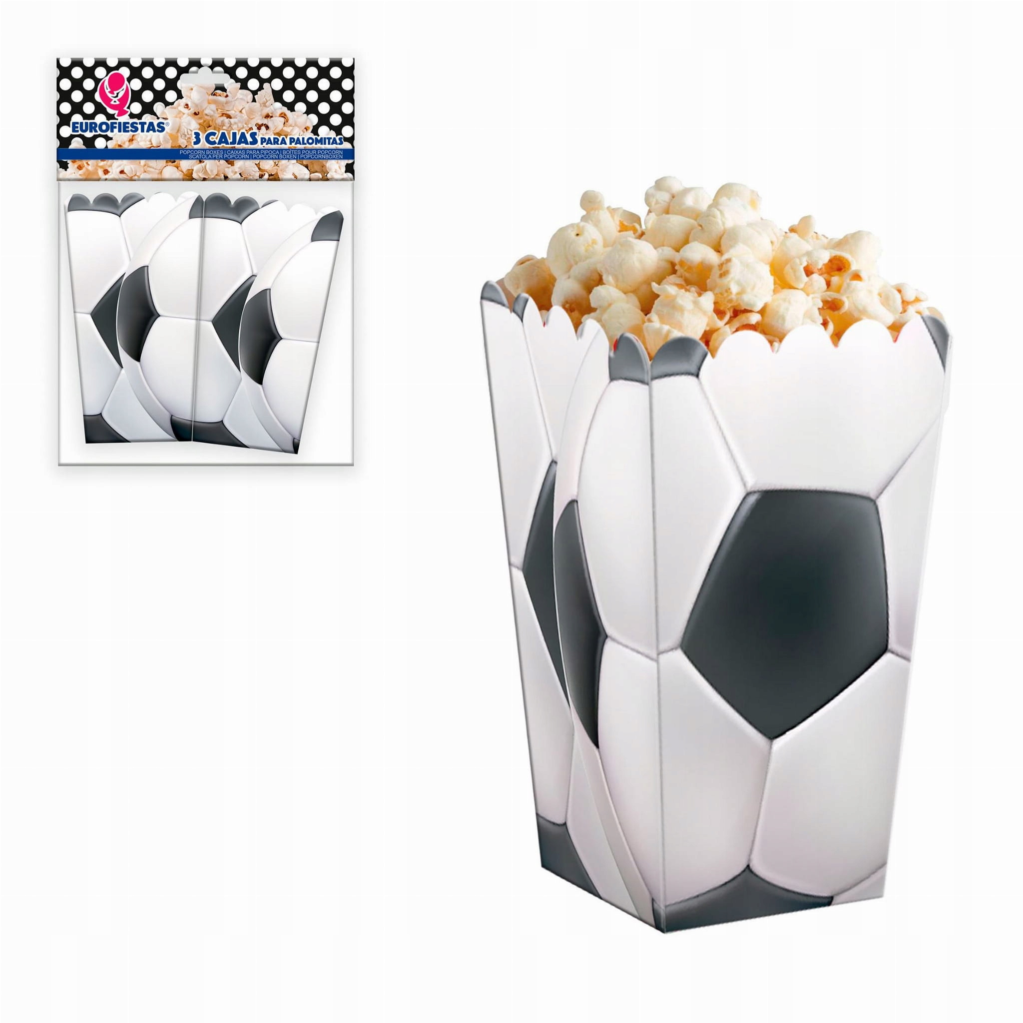 

Pudełko Na Popcorn Piłka Nożna 3SZT