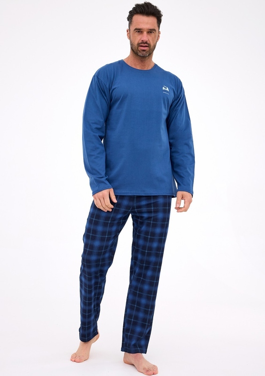 Pánské pyžamo Cornette 124/306 Denali 2 vel. XXL (52) bavlněná mřížka s potiskem