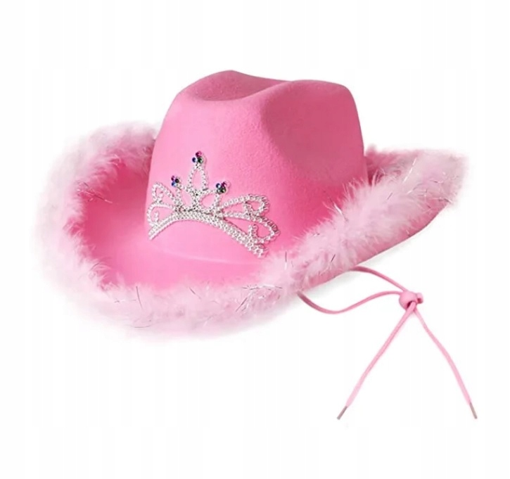 KAPELUSZ KOWBOJSKI STRÓJ KOSTIUM BARBI ŚWIECĄCY LED COSPLAY DLA DOROSŁYCH Rozmiar uniwersalny