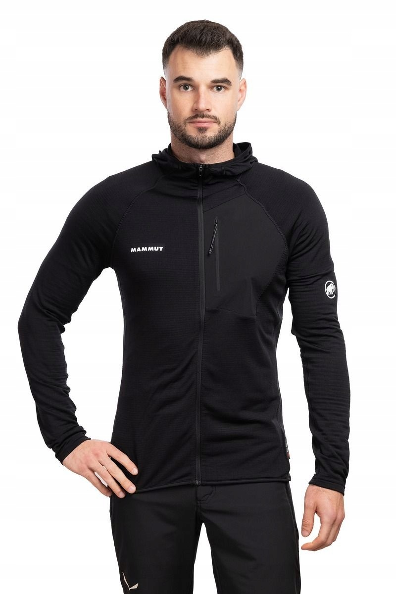 Bluza trekkingowa męska Mammut Aenergy Light Ml Hooded czarna XXL