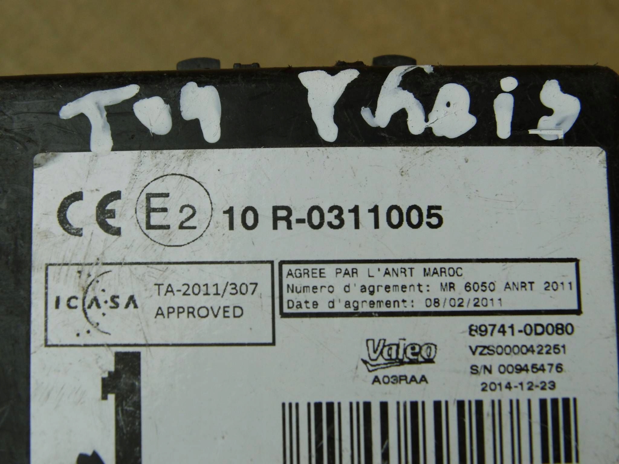 Toyota Yaris III module computer sterowni door 897410-D080