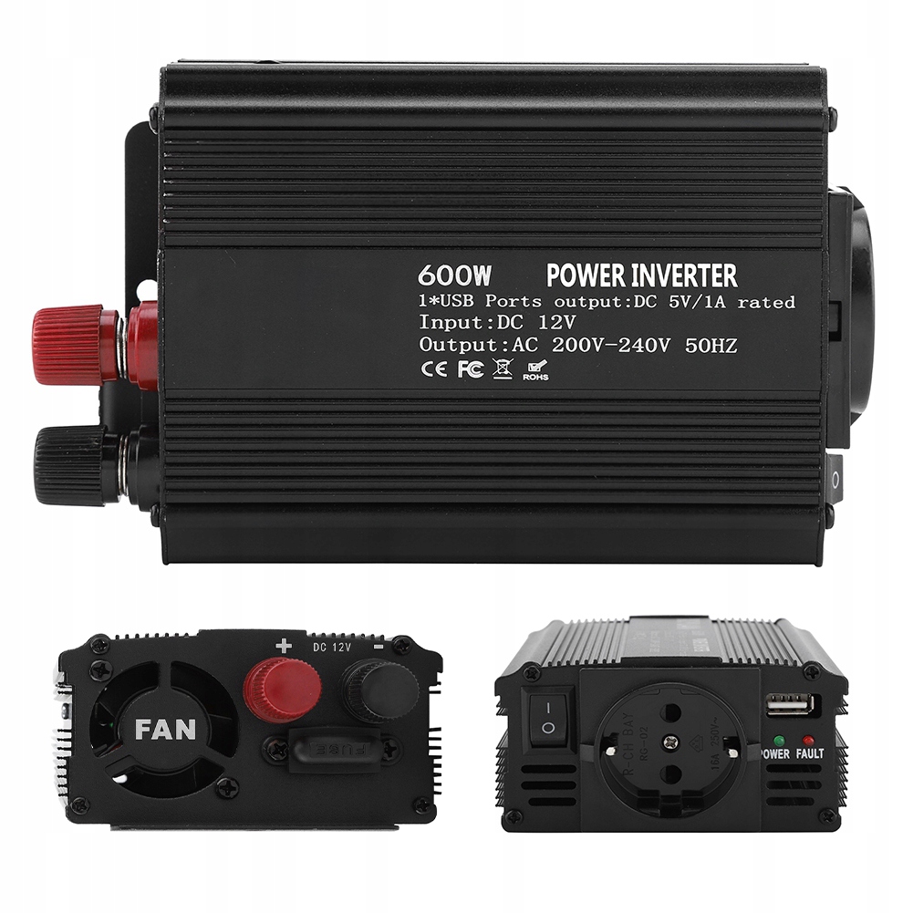 Prądnica Inwerter 600W 12V Do 220V