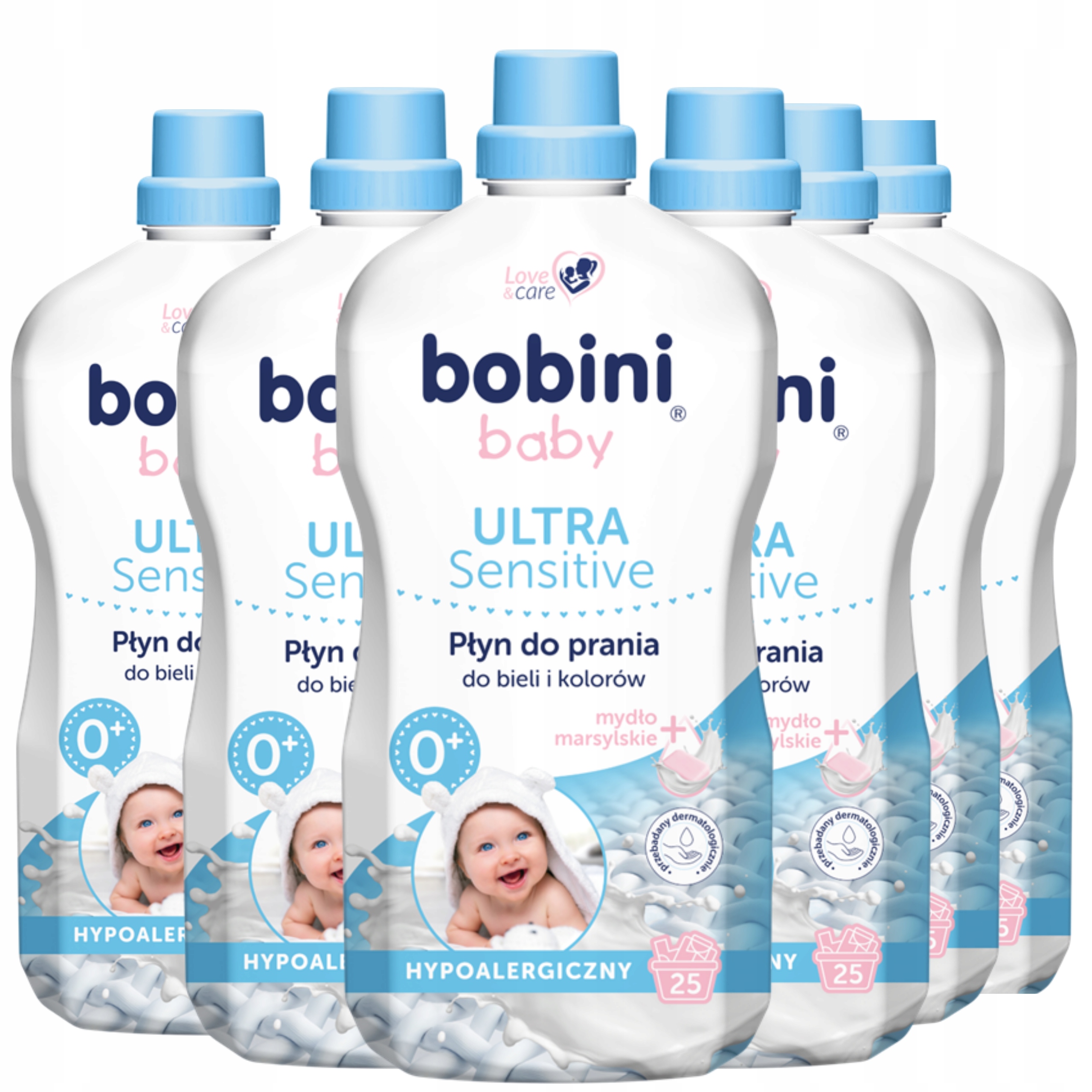 Bobini Hipoalergiczny Płyn do prania dla dzieci Kolor Biel 10,8l 150 prań