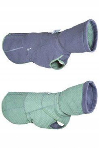 Levně Obleček Hurtta Razzle-Dazzle Midlayer ostruž/zelený 35