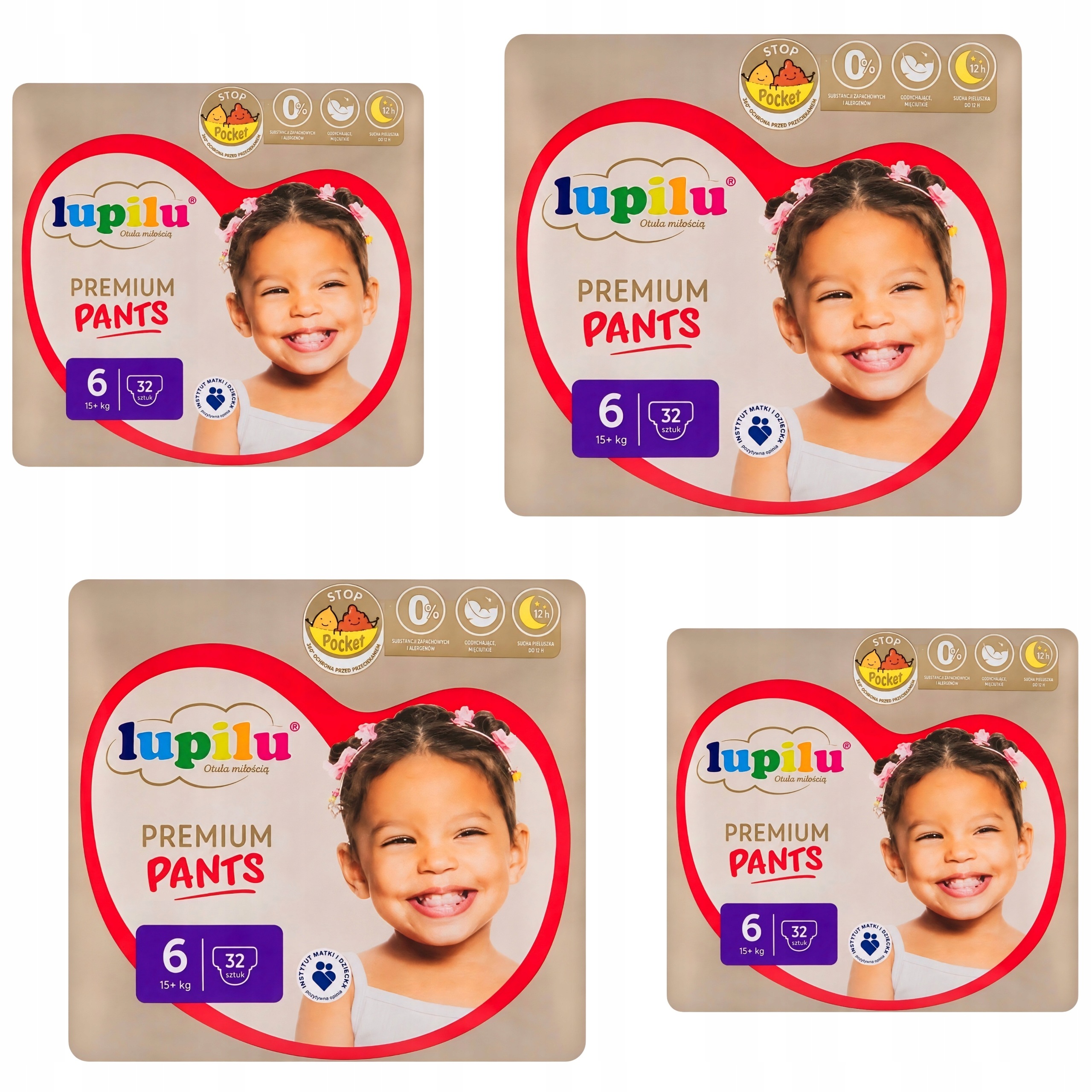 Pieluchomajtki Lupilu Premium 15+kg rozmiar 6 128 szt.