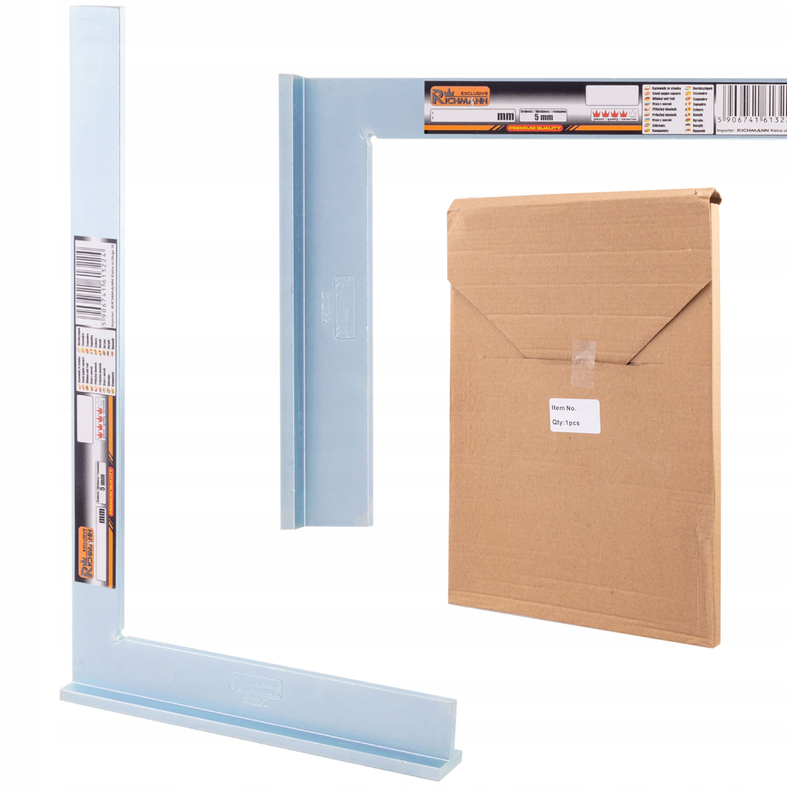 RICHMANN STALOWY KĄTOWNIK ZE STOPKĄ 400x230x30 MM GRUBOŚĆ 5 MM C1323