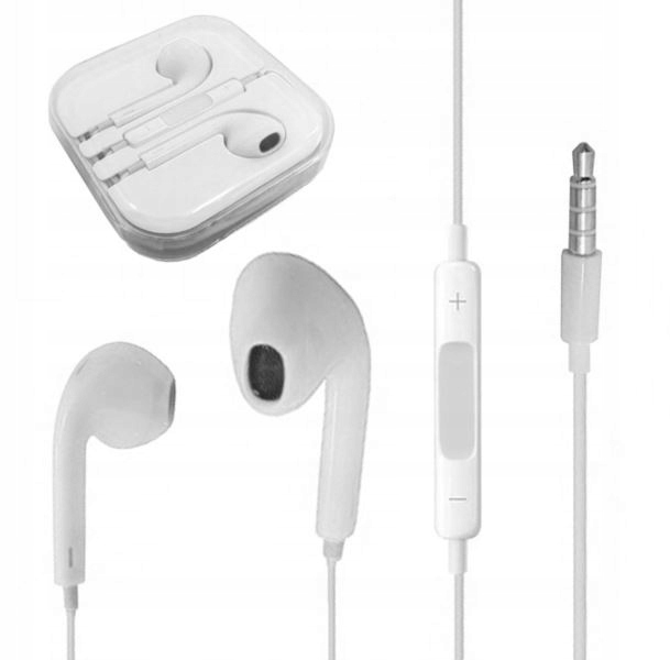 

Słuchawki douszne Bass 3,5mm 5G Hq Box białe
