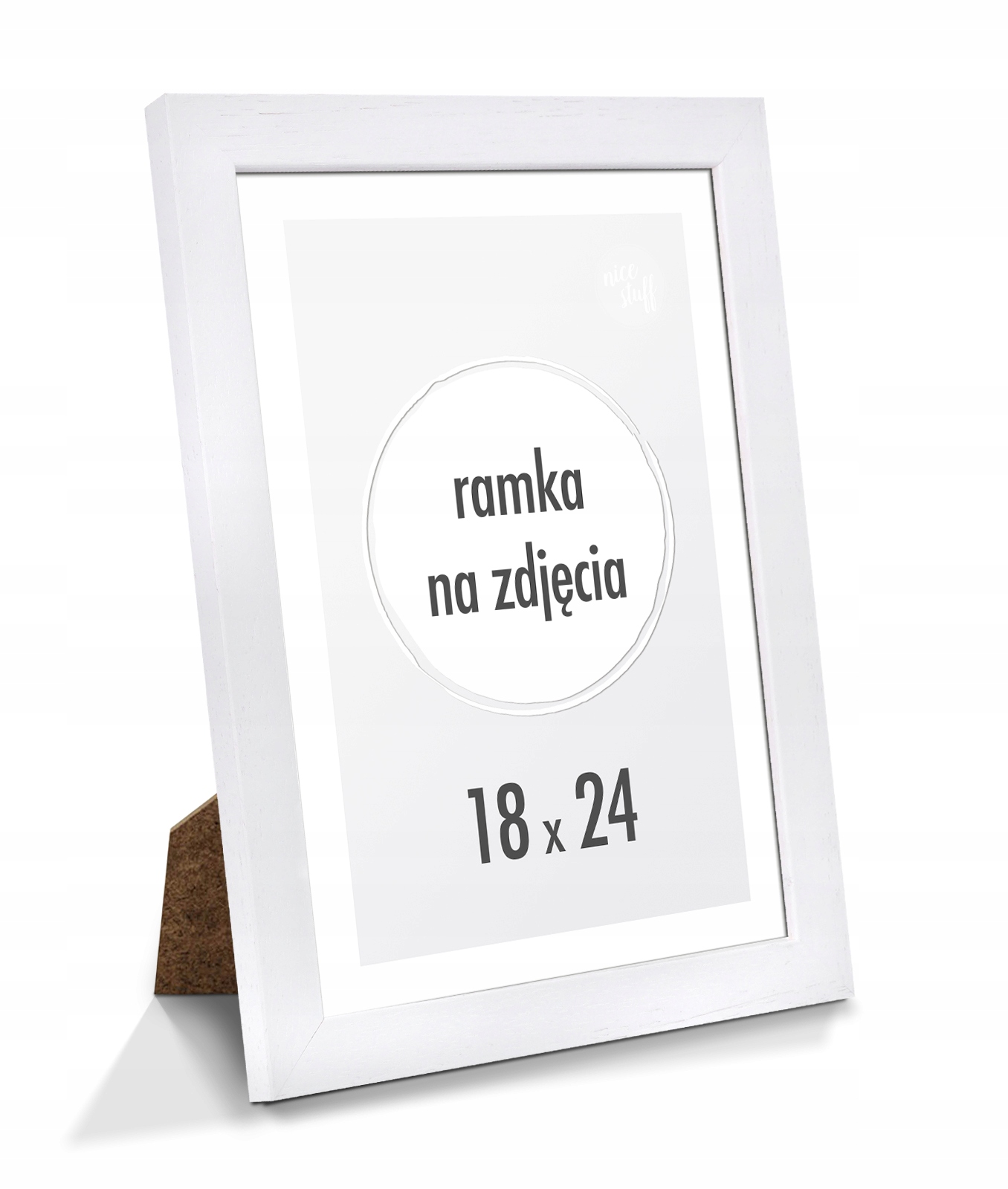 

Ramka Na Zdjęcia 18x24 cm B5 ramki biała drewniana