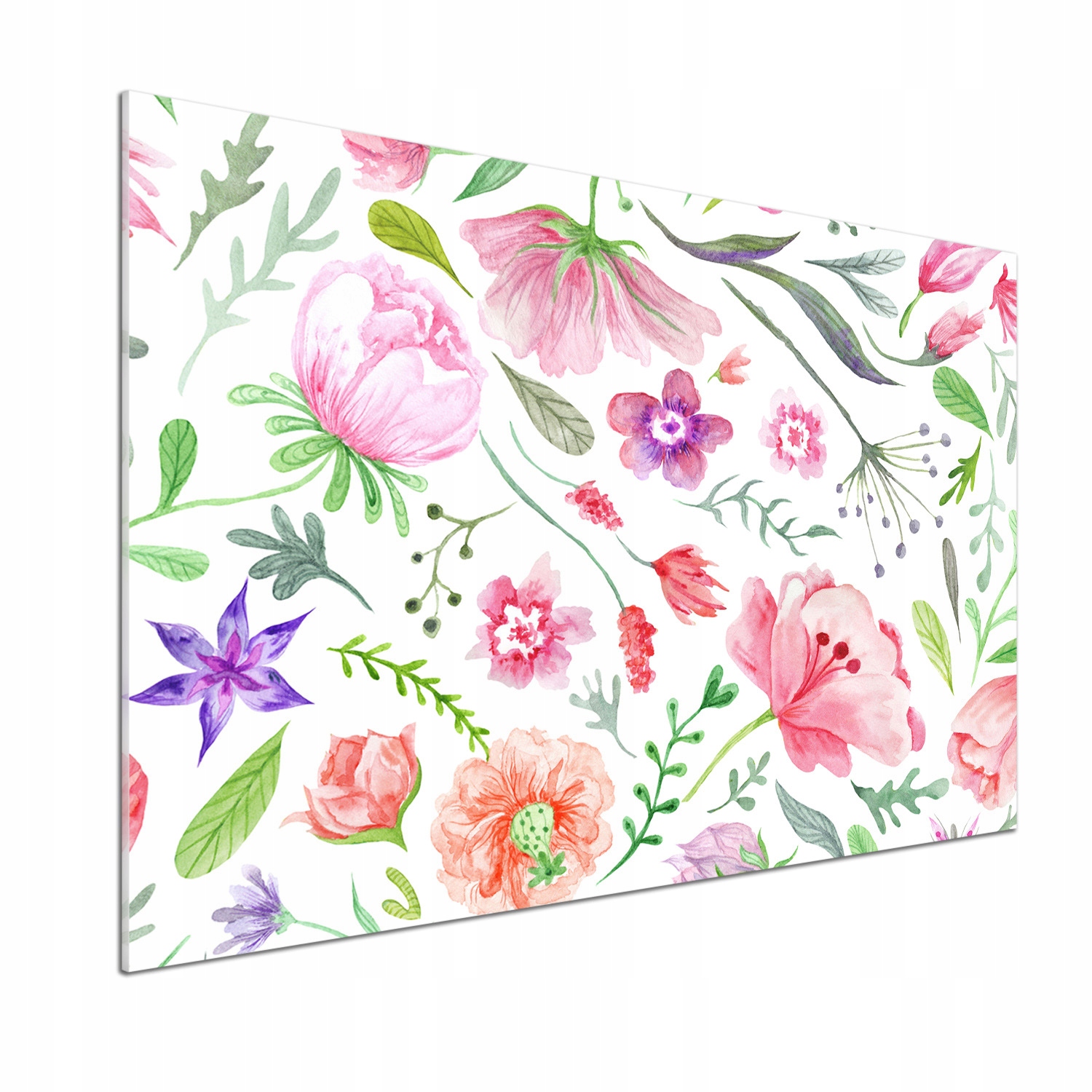 Panel do kuchyne Kvetinový vzor 100 x 70 cm Lepidlo