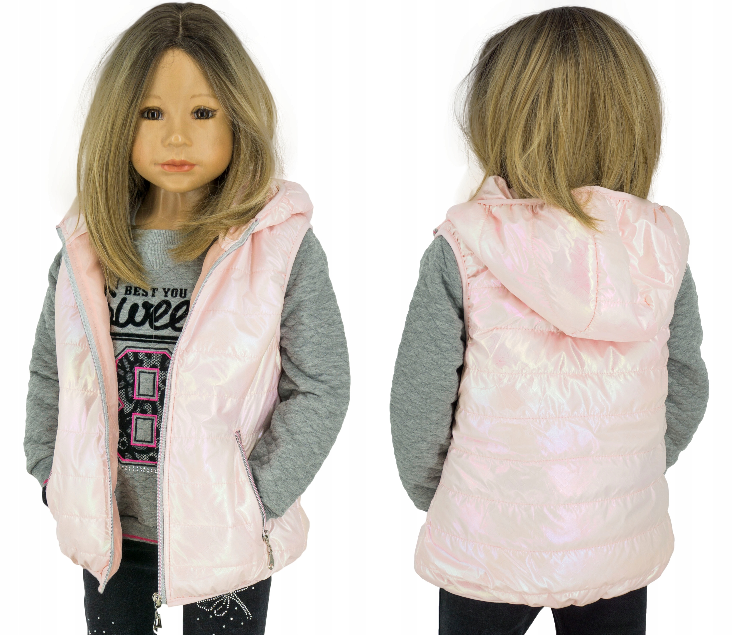 

X203 Puchowa kamizelka bezrękawnik holo 134/140