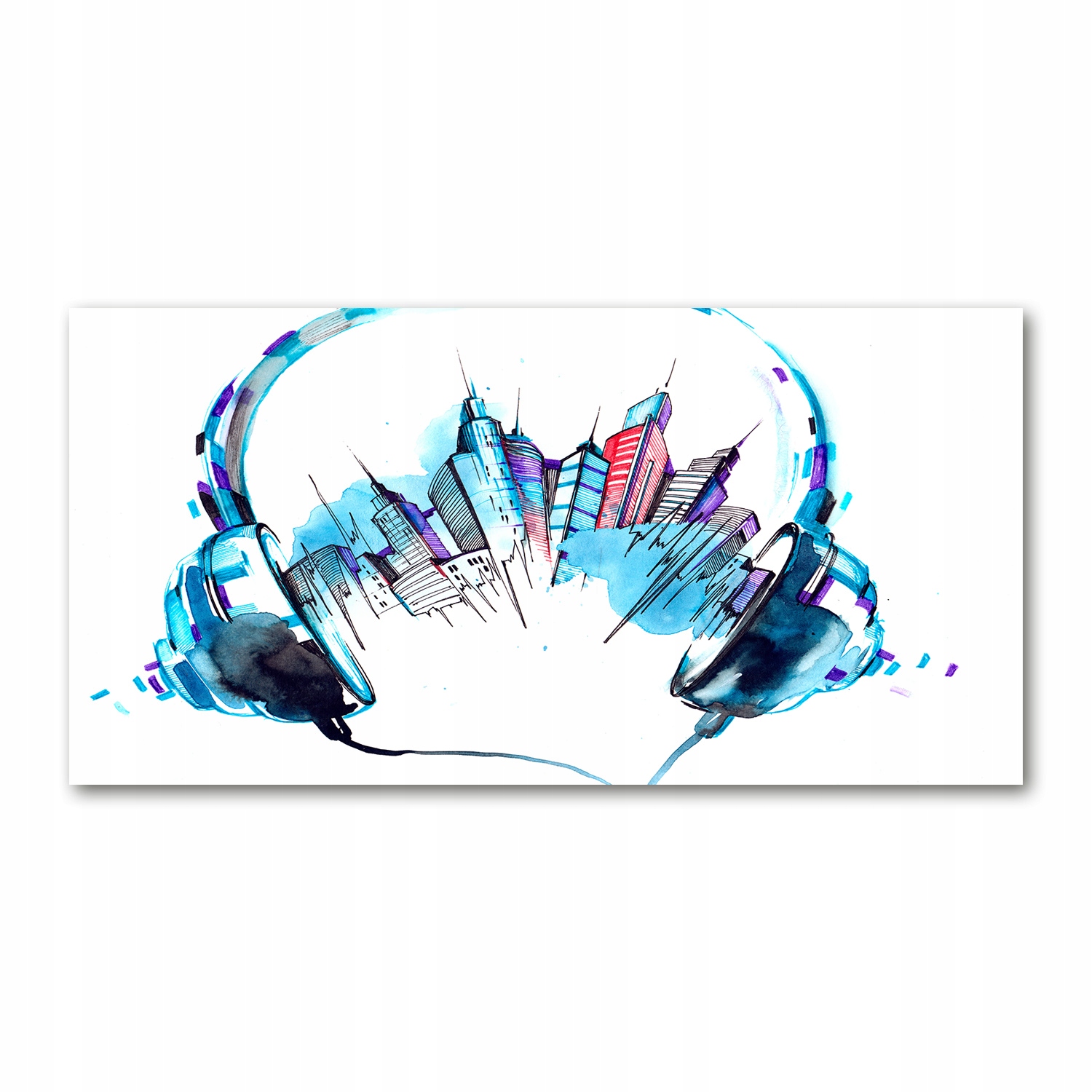 

Foto-obraz akryl Dźwięki miasta zdjęcie 140x70 cm