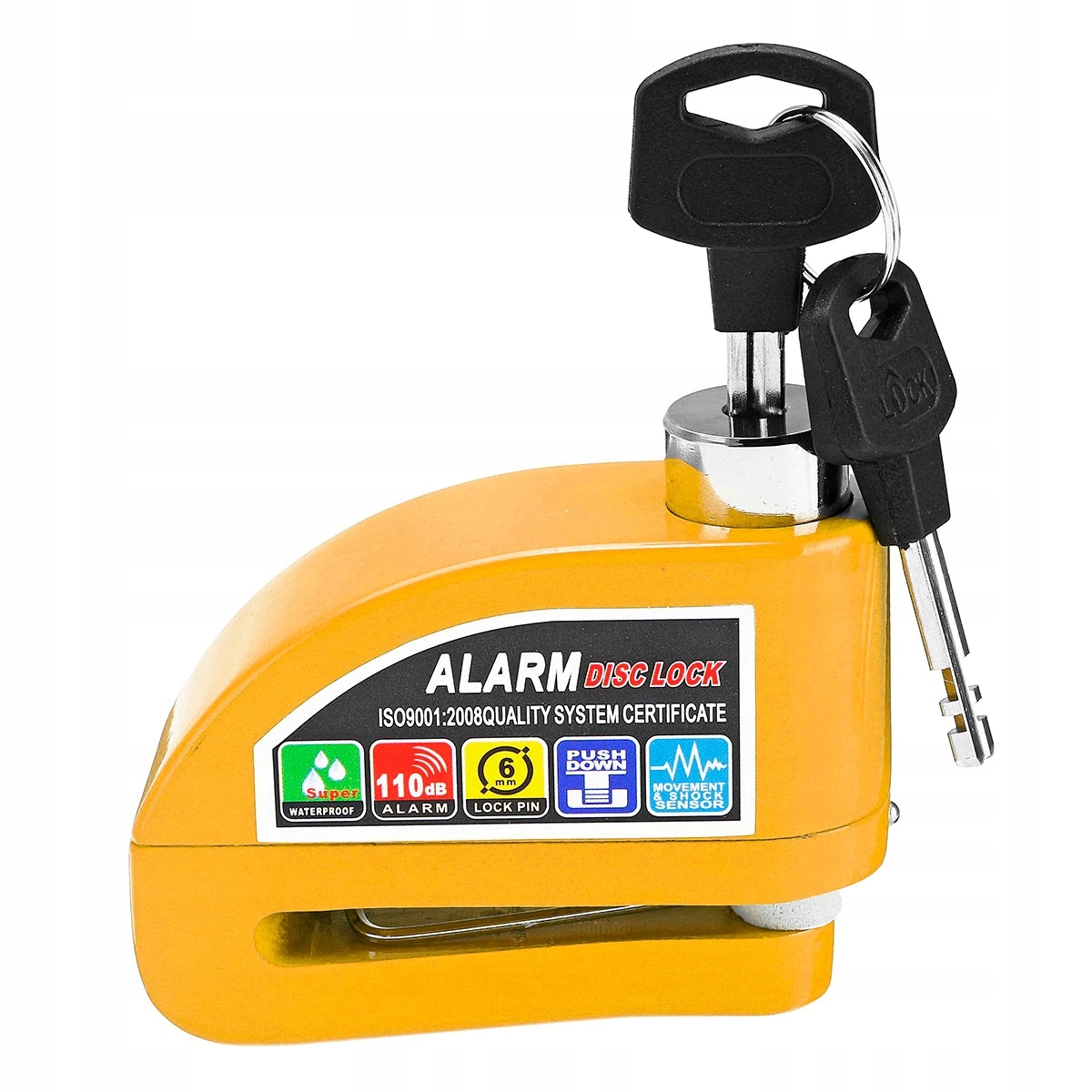 BLOKADA NA TARCZE HAMULCOWA MOTOCYKL ROWER ALARM EAN 6660000008549