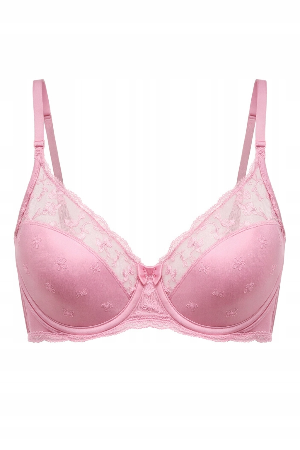 Guess Růžová Hladká Měkká Podprsenka S Ozdobnými Proužky 34B I4C