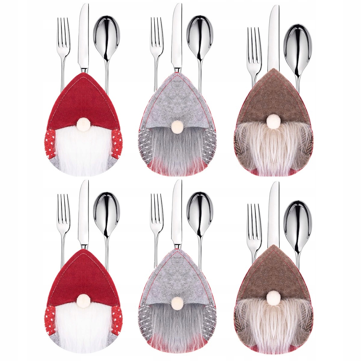 

Zestaw Skrzatów 6 x Etui Na Sztućce Skrzat Święta