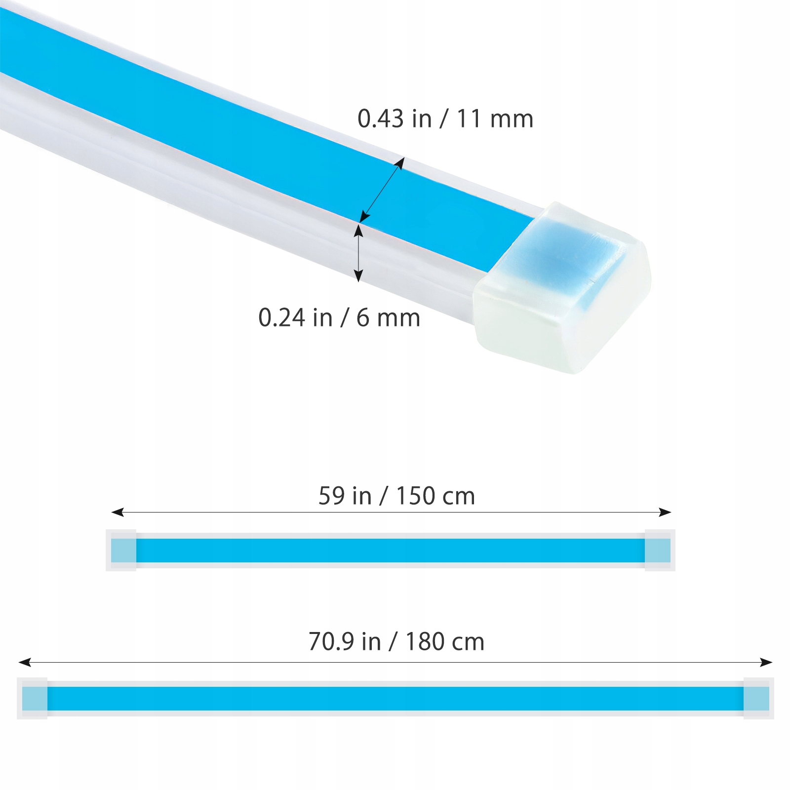 180cm RGB LED STRIP LIGHT OSŁONA REFLEKTORA SAMOCHODOWEGO NA MASKĘ SILNIKA Producent części bez marki