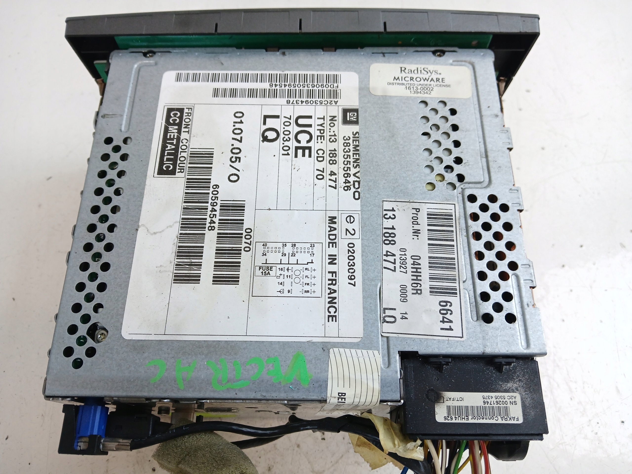 OPEL VECTRA C RADIO FABRYCZNE CD 13188477