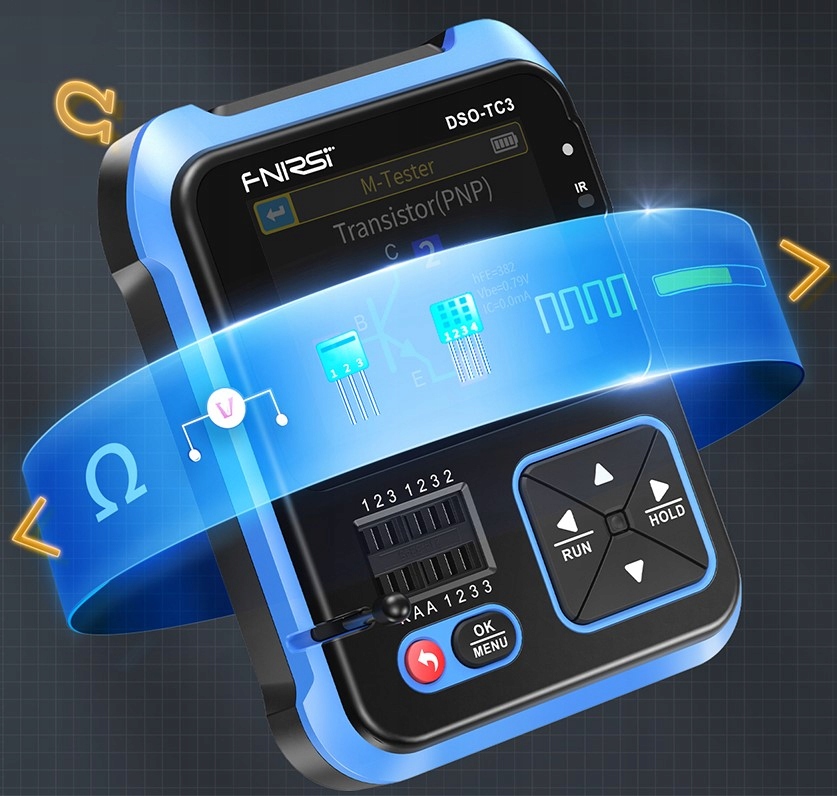 Urządzenie pomiarowe oscyloskop cyfrowy 3w1 FNIRSI DSO-TC3 z LCD generator Szerokość pasma 0.5 MHz