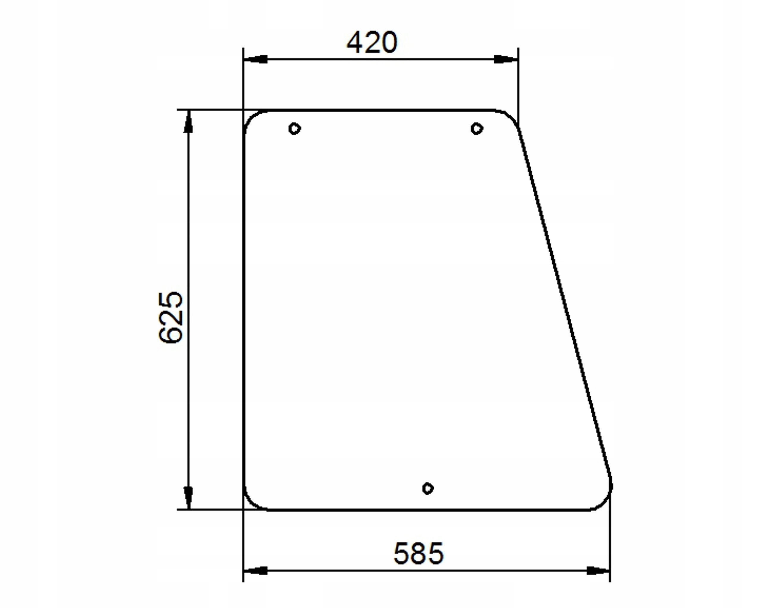 sklo David Brown 1390 1490 1590 1690 boční levé