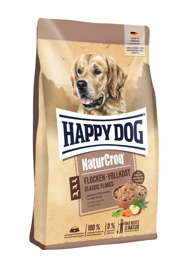 Happy Dog Premium NaturCroq Flocken Vollkost, obilné vločky 10 kg