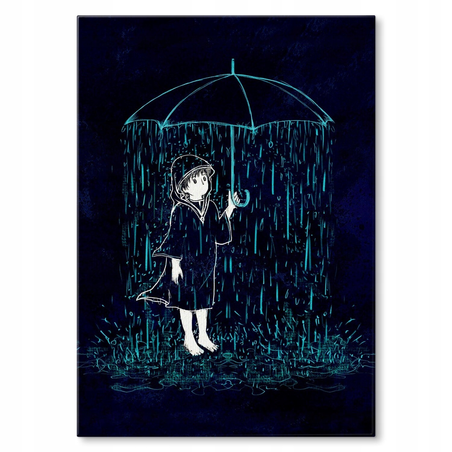 Kovový plakát Dívka s deštníkem Dárek 30 x 42 cm