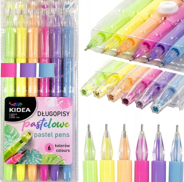 

Długopisy pastelowe kryształowe Kidea