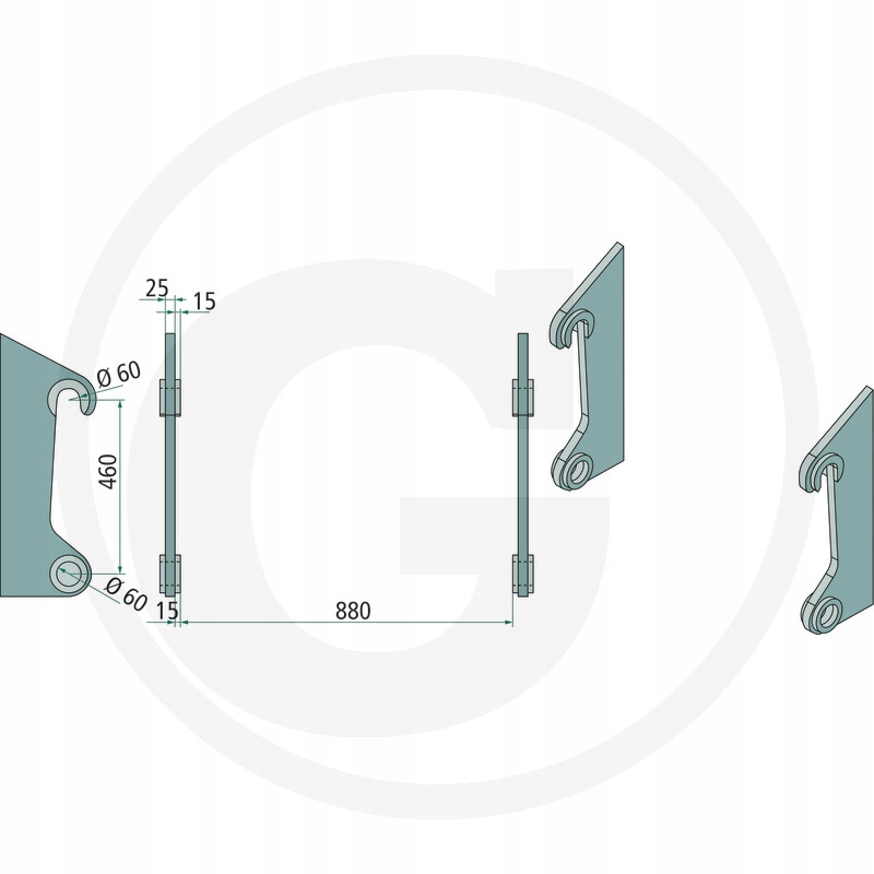 Mocowanie haki Ahlmann AS 11 14 150