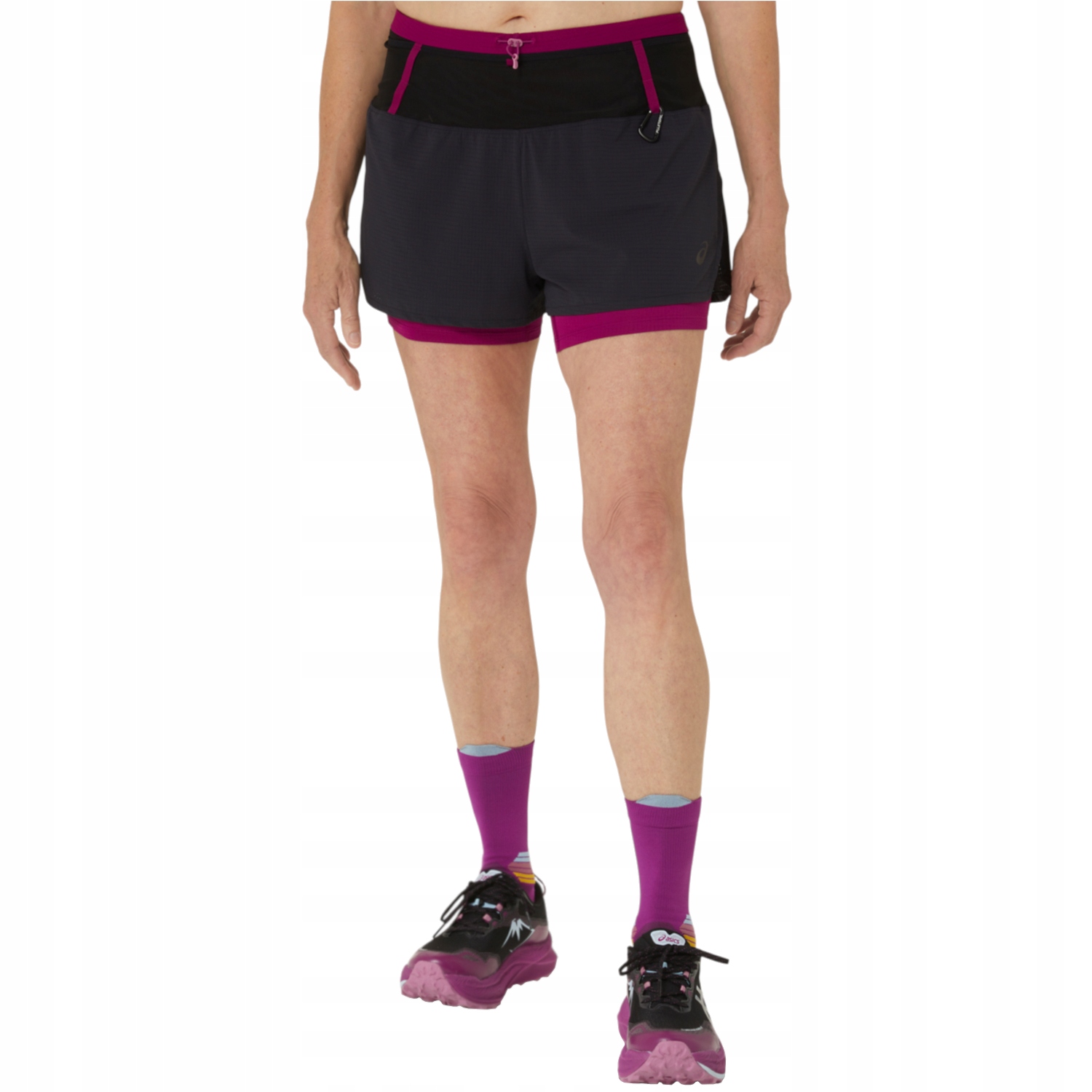Dámské Kraťasy Asics Fujitrail 2-N-1 Short [L] Nylon Černé