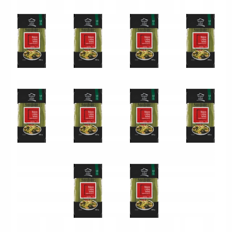 House of Asia makaron ryżowy z tapioką i zieloną herbatą 200g X10