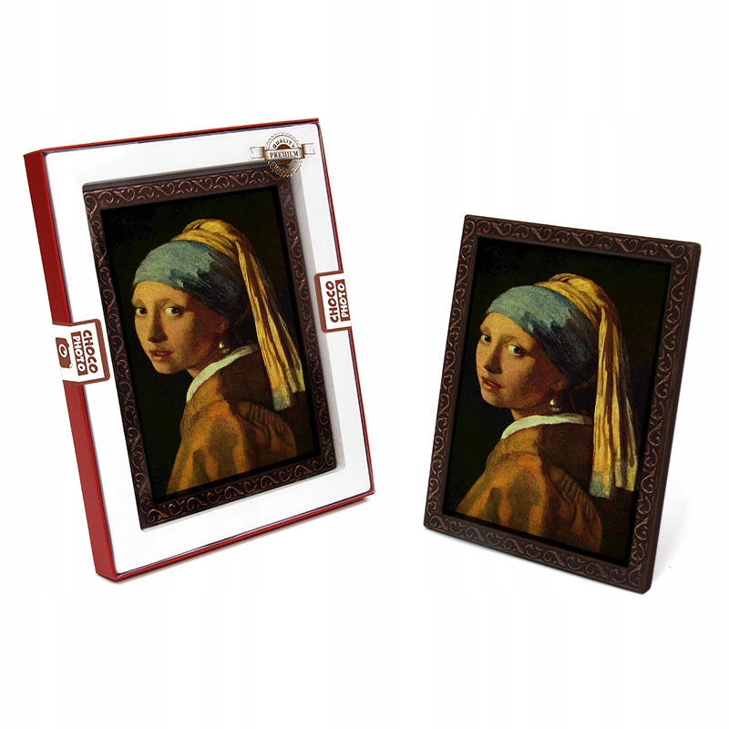 Klasický čokoládový obraz Johannese Vermeera „Dívka s perlou“