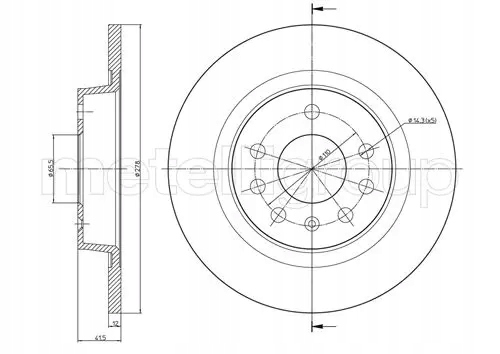 METELLI TARCZA HAMULCOWA 23-0609C Liczba tarcz w ofercie 1