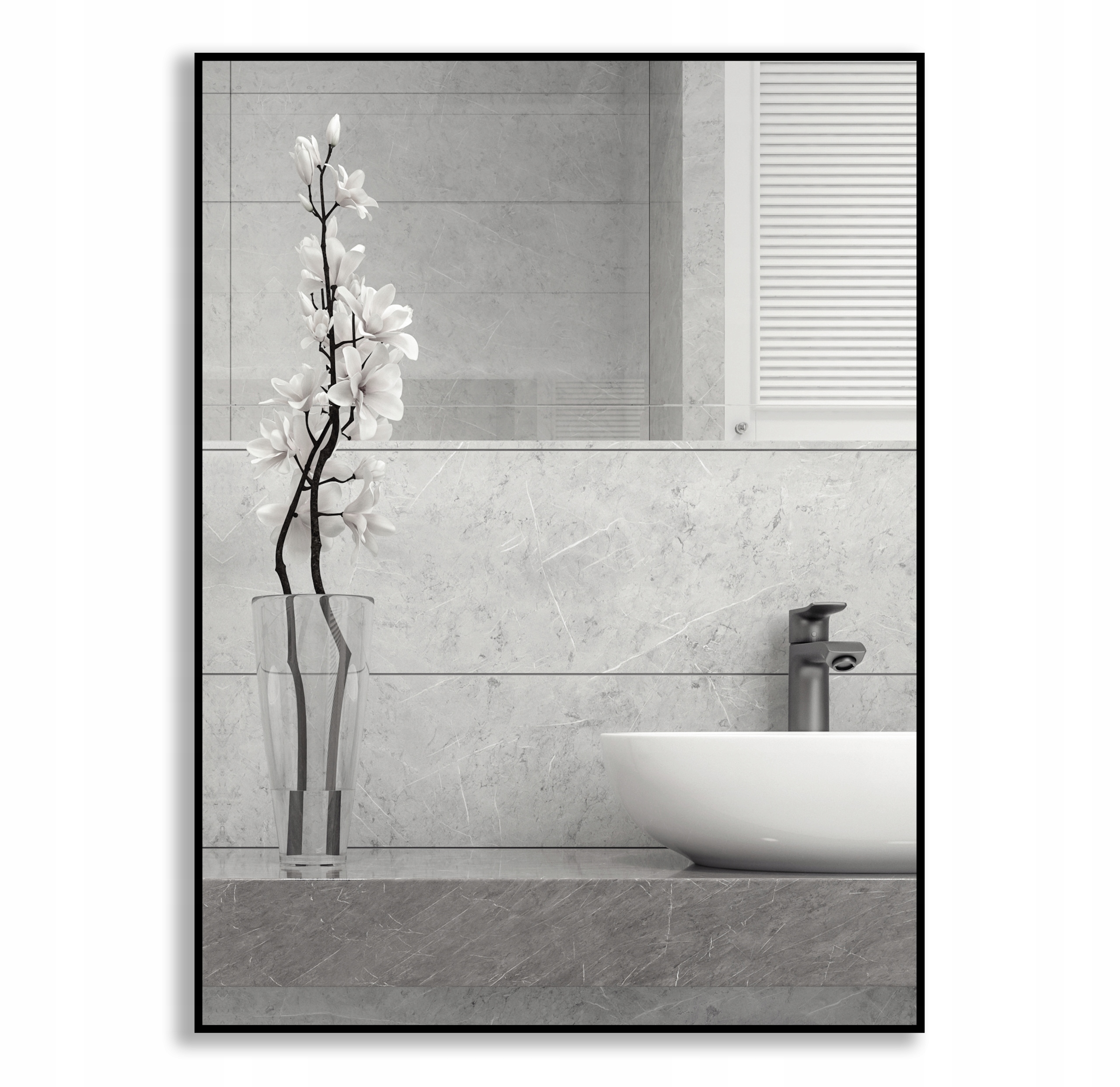 

Lustro Czarne Loft 70x50 Prostokąt Aluminium