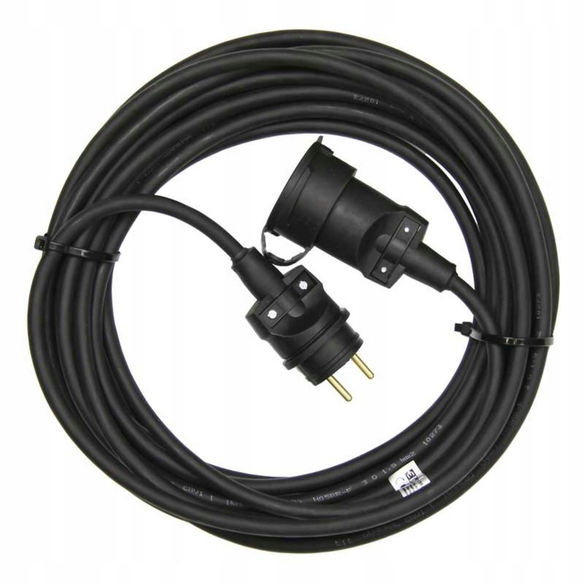 Predlžovací kábel Emos 15 m 3x1, 5mm² guma IP65 čierny