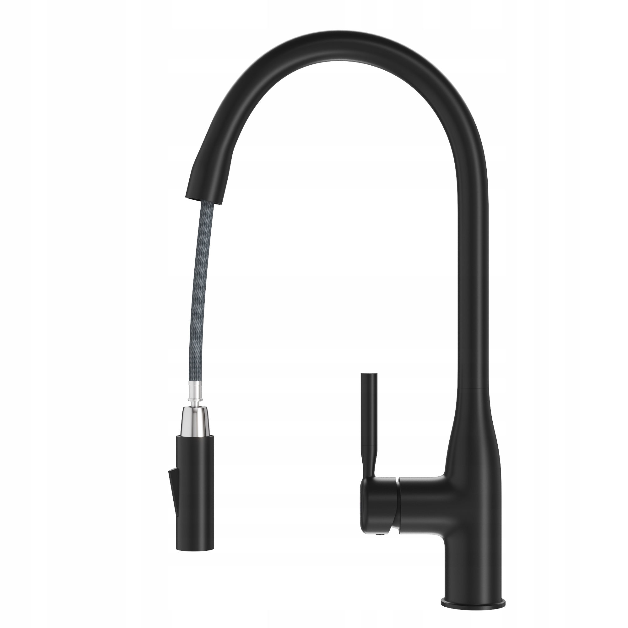 Kuchynská Batéria S Výsuvným Výtokom, Čierny Kohútik, Dvojfunkčná Fossa