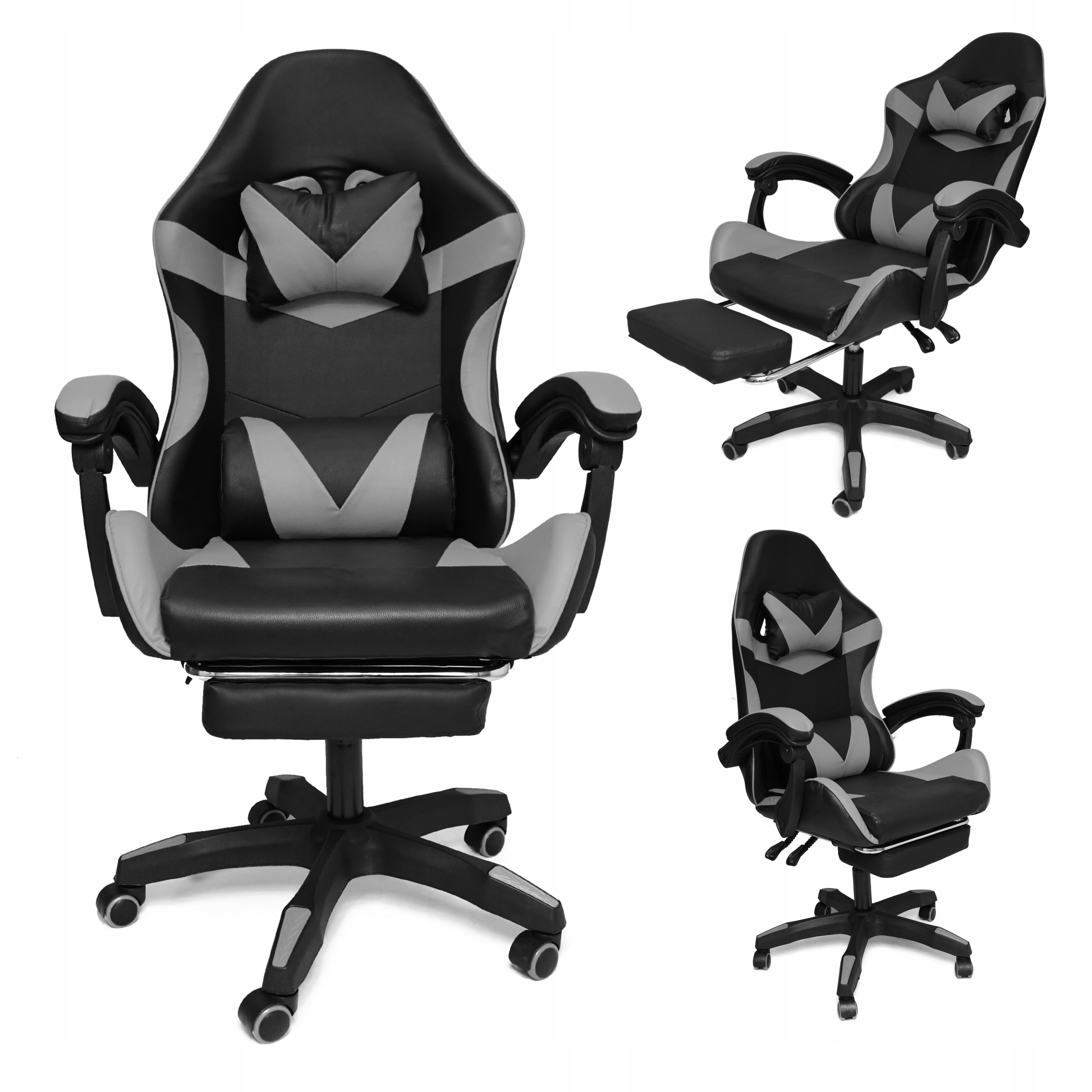 Otočná Počítačová Herná Stolička Pre Hráčov S Ergonomickou Podnožkou