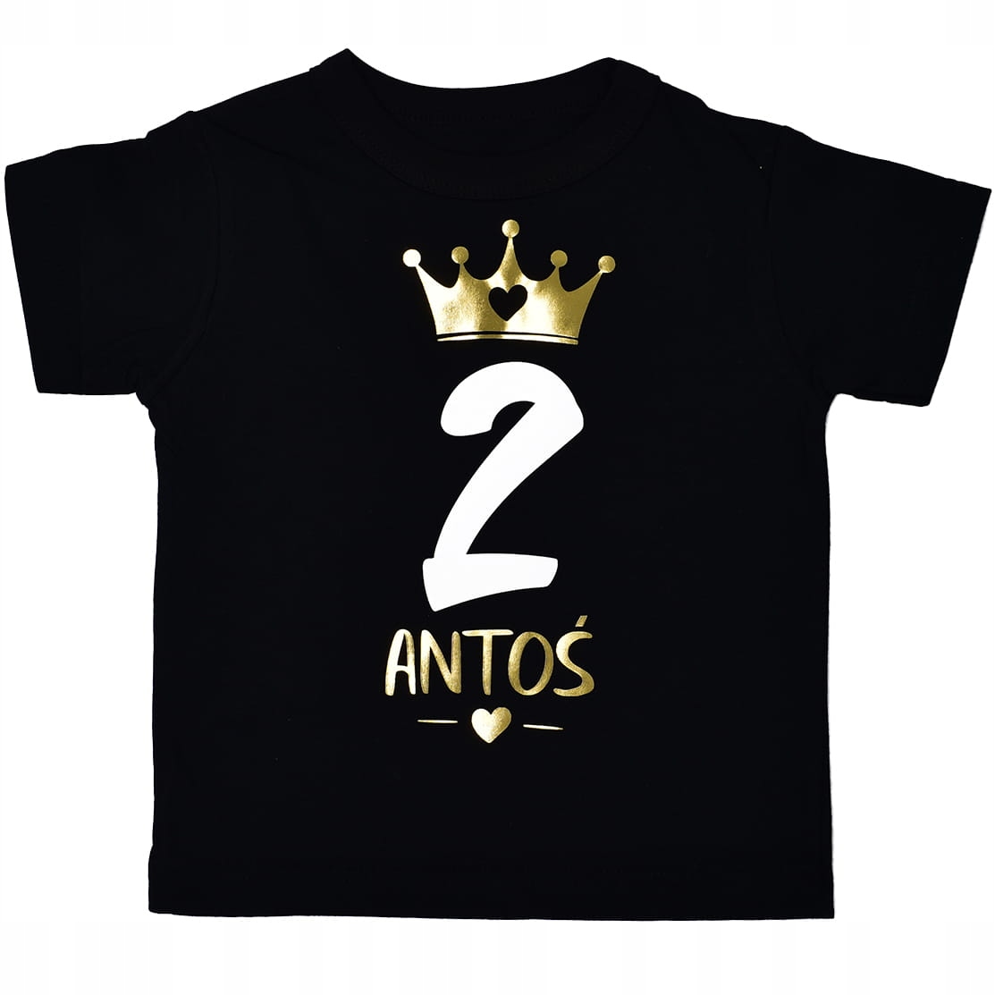 Koszulka z cyferką 2 koroną imieniem 2 urodziny 92