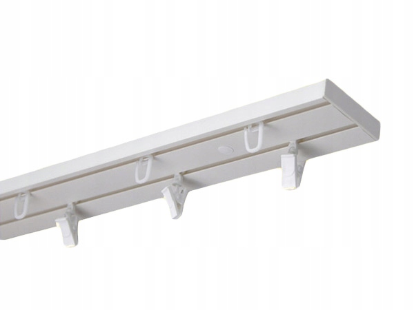 

Karnisz sufitowy szyna Pcv dwutorowa 250cm (set)