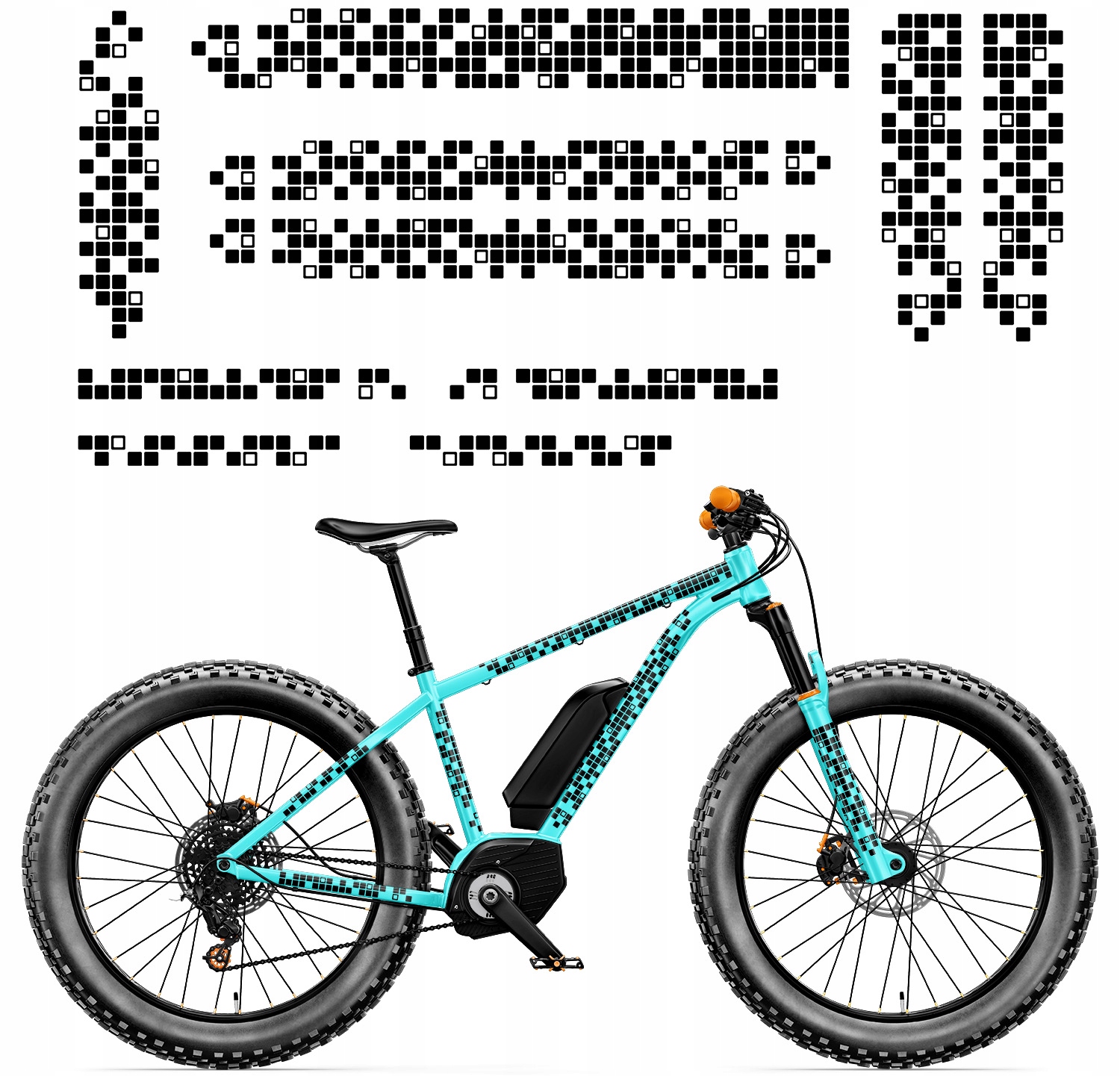 Sada univerzálních Nálepek na kolo Kvadraty