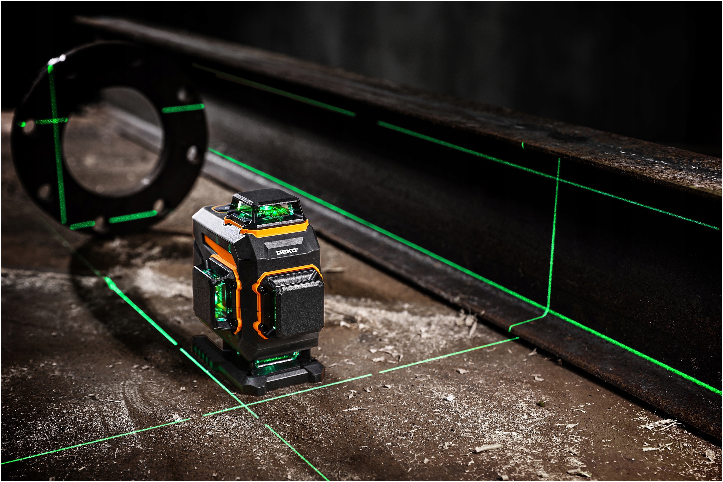 POZIOMICA LASEROWA 360 PŁASZCZYZNOWA 4D LASER KRZYŻOWY PRO ZIELONY DEKO Dokładność pomiaru (+/-) 0.2 mm