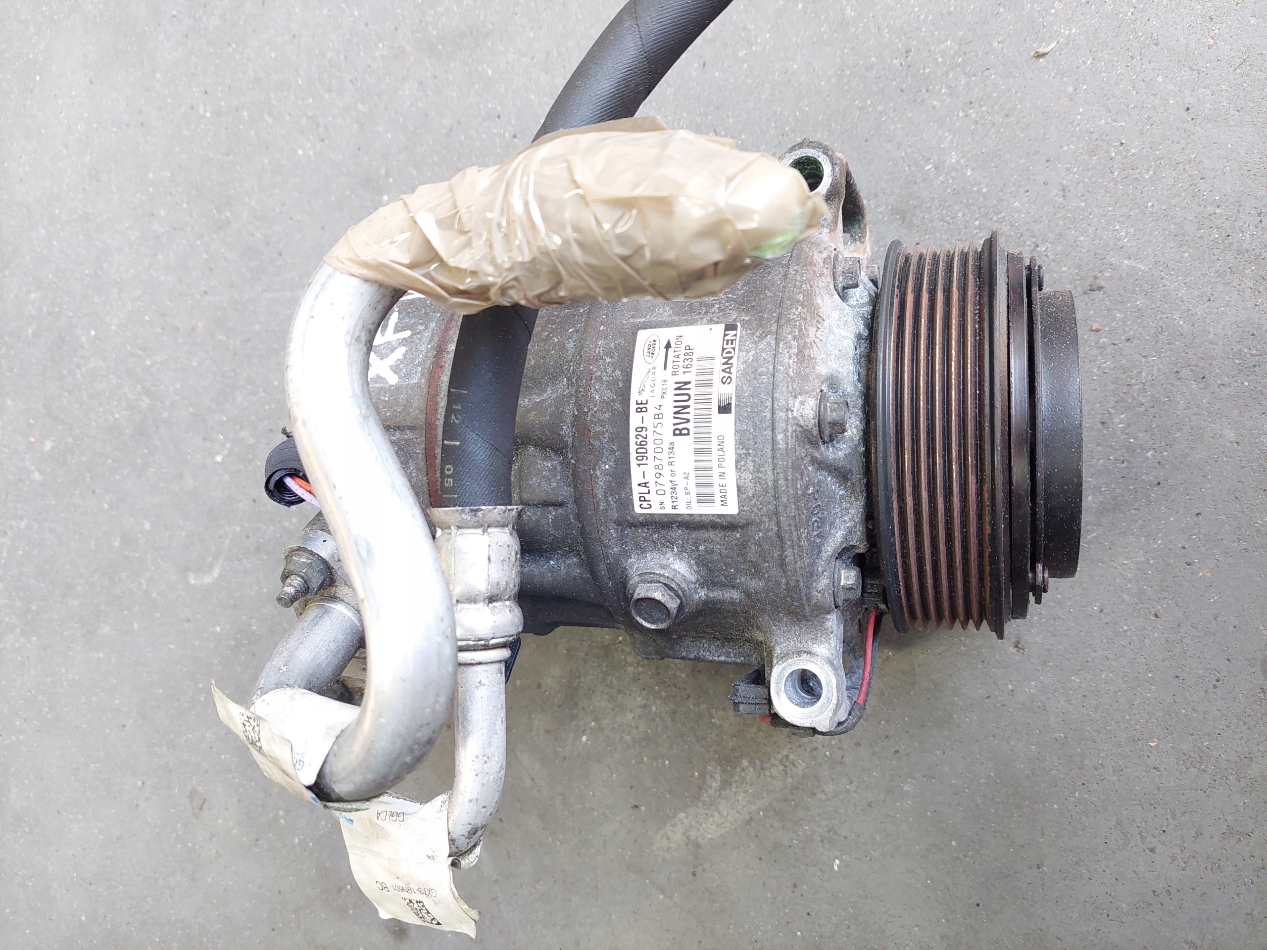 compressor of the air conditioning CPLA-19D629-BE JAGUAR XF II X260 2.0 D