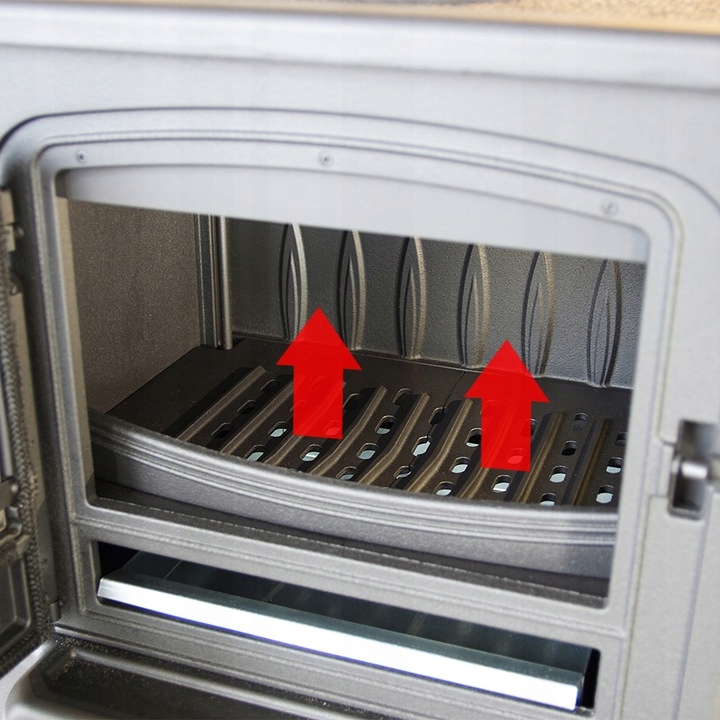 piec wolnostojący żeliwny piecyk KOZA K7 KOMINEK zestaw AKCESORIA montażowe Szerokość 53 cm