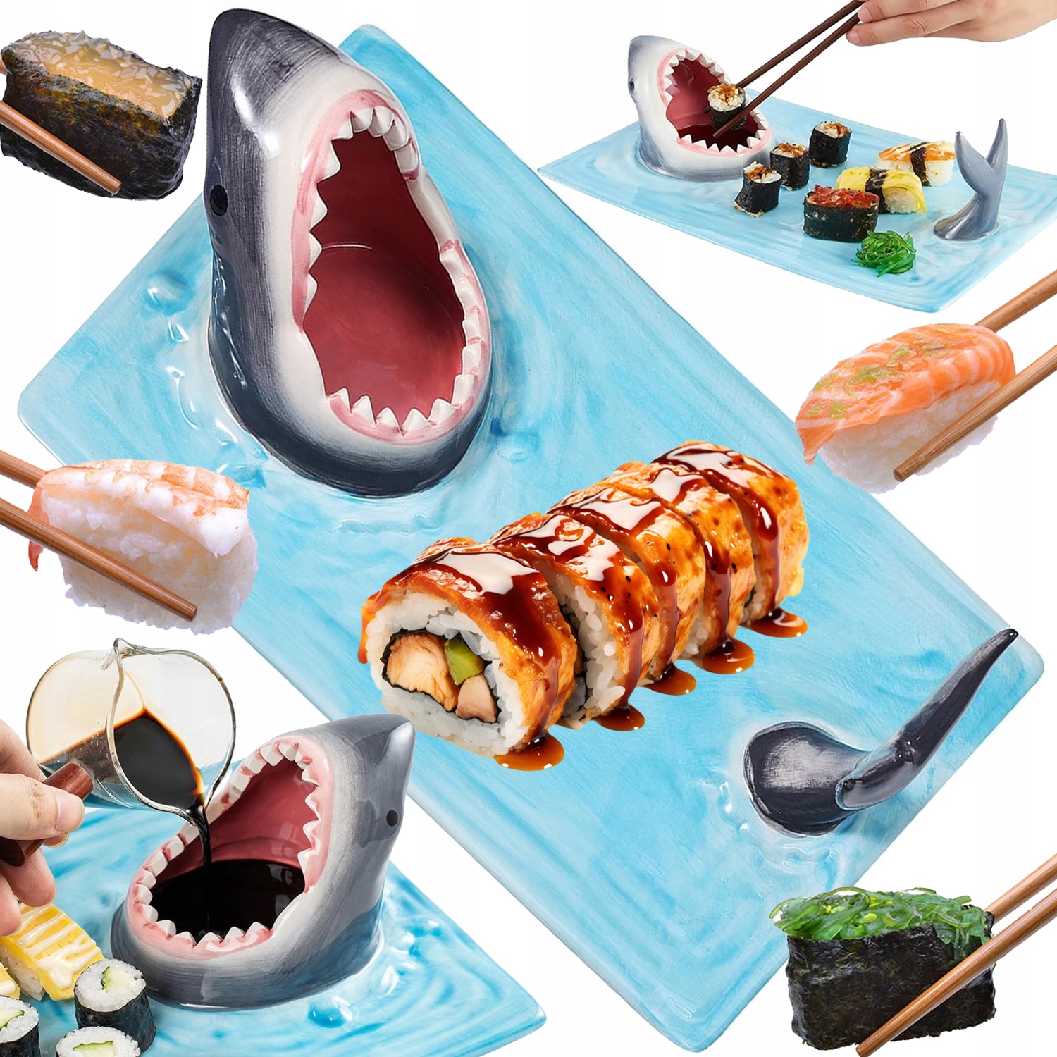 Moderní Miska Žralok Na Zdobení A Servírování Keramický Talíř 20X33 CM